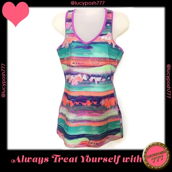 Fila Tops - FILA 🏃🏻♀️Athletic colorful top 🏃🏼♀️ size M